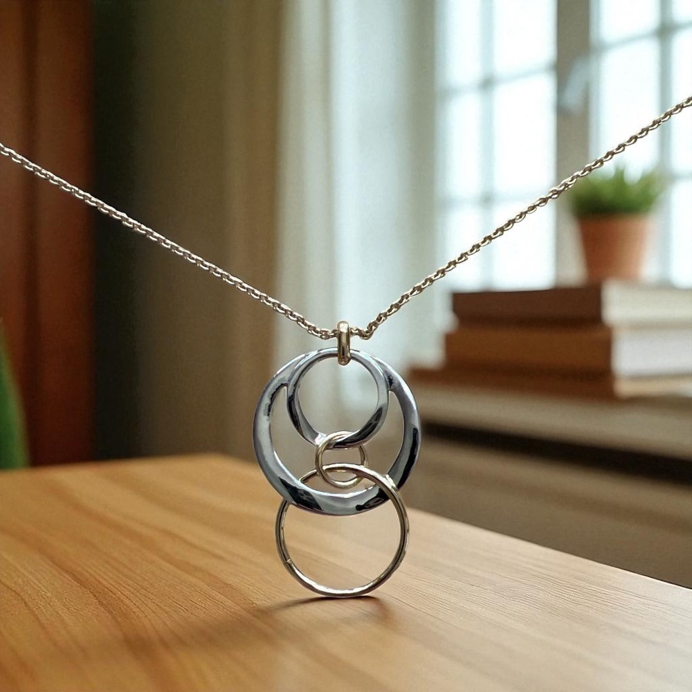 Gold and silver Park Row necklace